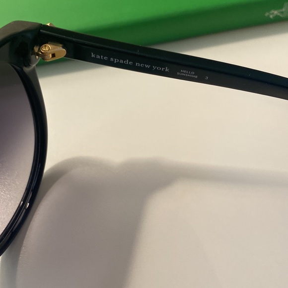 Kate Spade New York Black Hello Sunshine Sunglasses with Case and Cleaning Cloth - Picture 7 of 13